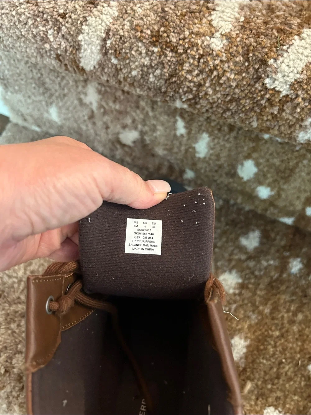 Sperry Brown and Navy Kids Duck Boots Boys 5